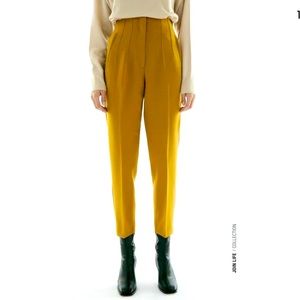 Zara High-Waisted Pants in Mustard